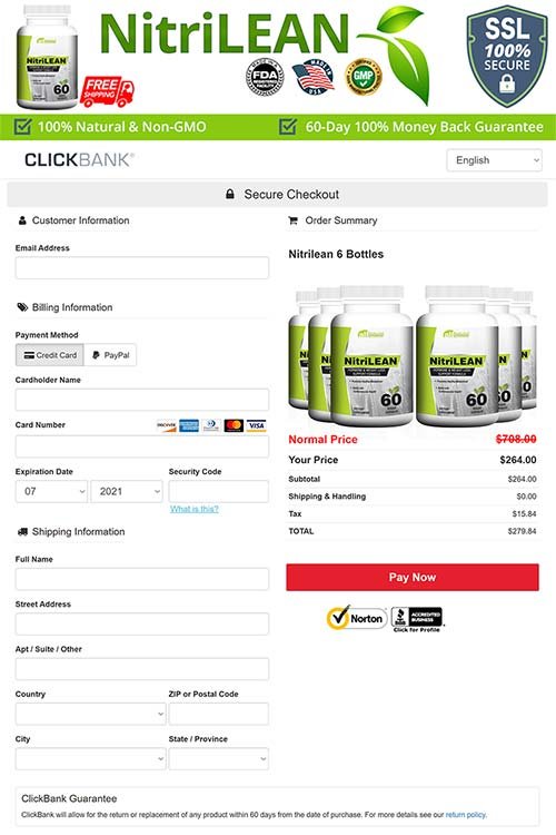 NitriLEAN Official Website Secure Order Page